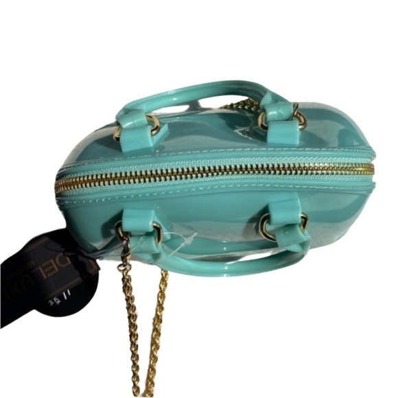 Turquoise Tempest: The Deluxity LA Crossbody with‎ a Golden Twist - Picture 3 of 10